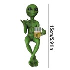 Funny Alien Figurine Resin Statue Beer Drinking Desktop Home Office Decor Gift