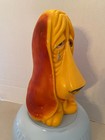 Vintage 1970s Sad Basset Hound Dog Bank Crying My Toy  1971 Yellow Plastic 11  T