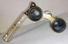 Marchand  Paris Vintage Mother Of Pearl Telescoping Opera Glasses W Handle 