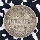 1912 Newfoundland 20 Cents Lot f1372 Silver 