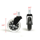 3 Inch Set Of 5 Heavy Duty Office Chair Caster Rubber Swivel Wheels Replacement