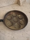 Antique Vintage English Cast Iron   Brass Egg Poacher Pan - 19 
