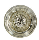 Early 1900s Door Knob  Glass 1 3 5  Diam  Starburst  Flat Top  Round  Step Shnk