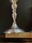 Set 2 Web Pewter Candlesticks Weighted 6 3 4  Tall - Excellent Condition
