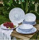Dinnerware Set Of 12 Pcs Dinner Dishes Set For 4  Melamine