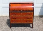 Vintage Smi Swedish Roll Top Secretary Desk With Key  By Egon Ostergaard