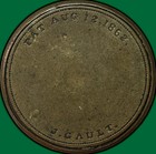 1862 10c Encased Postage J  Gault Hb-133 Ep-116 Coin  42935