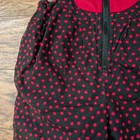 Vintage Rainbow Tag Gymboree Red And Black Floral Print Snow Bib
