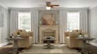 Hampton Bay Middleton 42 In  Led Indoor Brushed Nickel Ceiling Fan W  Light Kit