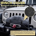 Bliritel Waterproof Winch Cover  Heavy Duty Uv-resistant Winch Protective Black