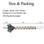 Cartoon Pacifier Binky Clip Holder Leash For Baby Boy Gril Newborn Toddler 4pack
