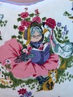 Mother Goose   Friends Fairy Tale Nursery Baby  Barkcloth Vintage Pillow Cover