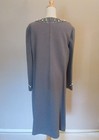 Vintage 1960s Mr  Blackwell Custom Gray Wool Jeweled   Beaded Gown Dress