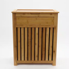 Laundry Hamper Bamboo Contemporary With Side Handle Holes Dirty Clothes Storage