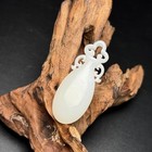 Chinese Antique Qing Dynasty Hetian Ancient Jade Carved Vase Jade Pendants