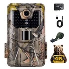 Trail Camera 36mp 2 7k Motion Activated Wildlife Hunting Cam Night Vision 32gb