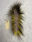 12 Inch Yellow Porcupine Hair Roach Native American Headdress  pr-2