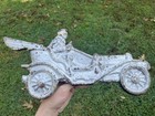 Antique Cast Iron Early Automobile Touring Car Brass Era Sign Original