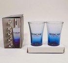 Reigncane Vodka Shot Glass Set  Two Pieces  2oz Blue Glasses  New In Box