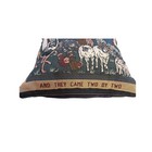 Vintage Noah   s Ark Tapestry Pillow Animal Scene Decorative Cushion