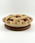 Realistic Faux 9    Cherry Pie Lattice Top Crust Prop Stage Film Fake Food Display