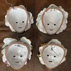 Vintage Four Seasons Masks Bacchus Majolica Ceramic 6    Italy