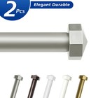 2-1 Pcs Single Curtain Rod W  Octagonal Finial  5 8 In Dia Drapery Rods 28 -120 