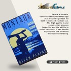Metal Montauk New York Surf Sign Coastal Beach Home Decor Rustic Wall Art Poster