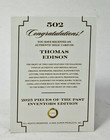 Thomas Edison 2025 Pieces Of The Past Inventors Relic Silver Rainbow