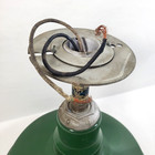 Vintage Green Enamel Metal 12  Industrial Service Station Light Shade W  Swivel