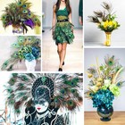 Piokio 50 Pcs Peacock Feathers 16-18  Bulk For Diy Craft  Wedding  Decor