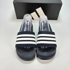 Adidas Adilette Legend Black White Comfort Slides Sandals 1955441 Men s Size 11