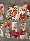 Vintage Valentine s Day Used Cards Kids Animals Lot Of 14