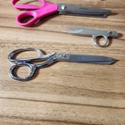 Ginger Fiskar Mundial Scissors 4 Lot Pinking Shears Duckbill Thread Cutter Vtg 