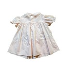 Pale Pink Baby Togs  6-9 Months  Smocked Dress Embroidered W bloomers Vintage