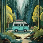 Cross Stitch Kits - Forest  Counted Cross Stitch  Craft Kit  Mountains