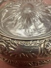 Vintage Towle Glass Coaster Set Silverplate Floral Barware Drink Coasters Set