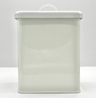 Vintage Retro Martha Stewart Flour Metal Enamel Tin Canister Kitchen White Teal