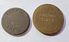 2vintage Ucla Parking Tokens Crosshatch Background   Plain  Brass  1950s-70s