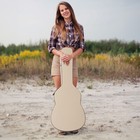 Glarry Portable Hard-shell Wooden Guitar Case - Fits 41  Acoustic Folk Guitar Us