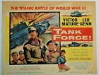 1958  Tank Force   Victor Mature  Bn5 Vtg Original Lobby Title Card  War Movie