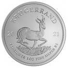 Lot Of 5 - 2021 South Africa Silver Krugerrand 1 Oz Bu