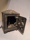 Vintage Cast Iron Safe Bank Coin Deposit With Combination About 6  Tall Antique