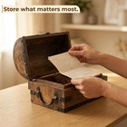 Treasure Chest With Removable Tray  Wooden Treasure For Storage  Keepsakes      