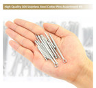 120 Pieces 6 Sizes Cotter Pins Assortment Kit  304 Stainless Steel