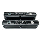 Nos Mopar 318 340 360 Black Finned  Die-cast Valve Covers