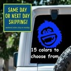 10 Sizes Abominable Snowman Car Window Decal Sticker Macbook Laptop Tablet Gift