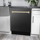 24  Zline Autograph Top Control Dishwasher Black Stainless 3rd Rack Dwvz-bs-24-g