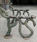 Antique Victorian Cast Iron Serpent Snake Garden Bench Legs