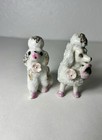 Vintage Miniature 1950s Porcelain Pair Of Spaghetti Poodles  Made In Japan